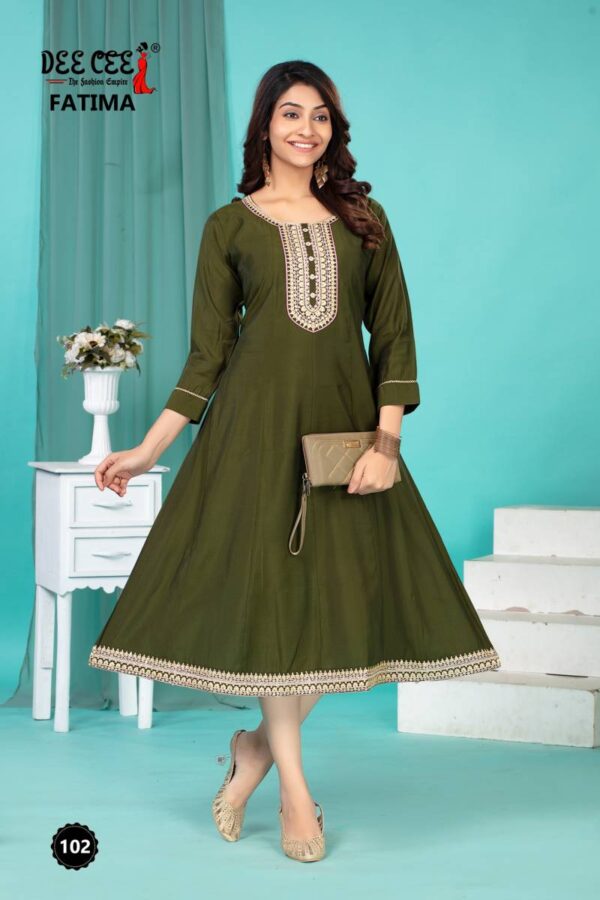Deecee Fatima Roman Silk Kurti Catalog Wholesale Collection - Image 4