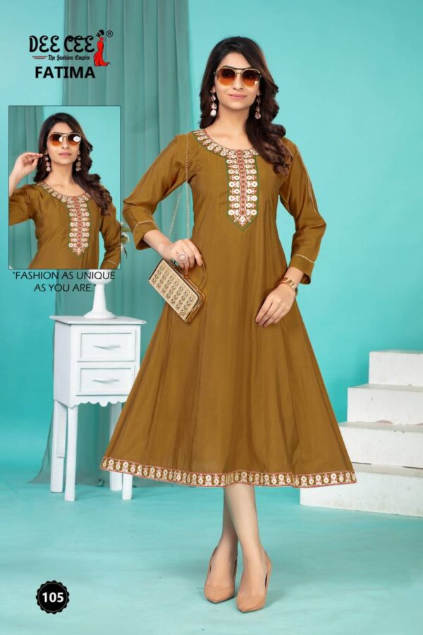 Deecee Fatima Roman Silk Kurti Catalog Wholesale Collection - Image 5
