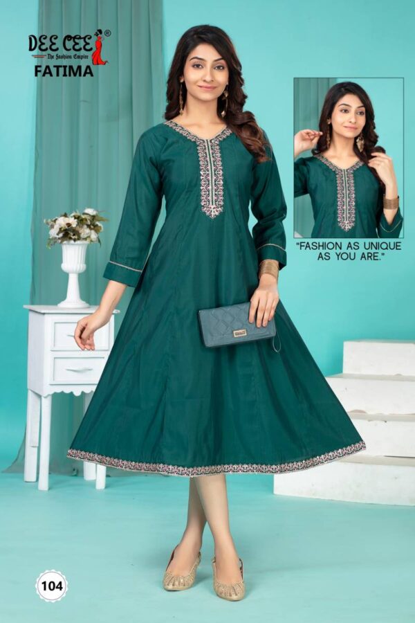 Deecee Fatima Roman Silk Kurti Catalog Wholesale Collection - Image 6