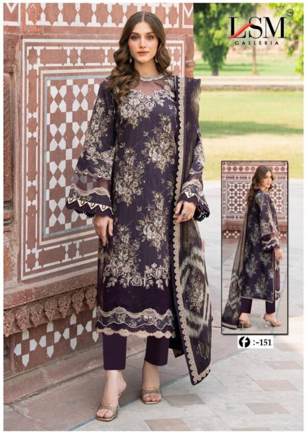 Lsm Firdous Queen Vol 15 Heavy Lawn Cotton Dress Material Catalog Wholesale Collection - Image 2