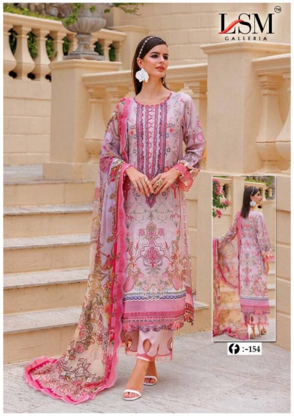 Lsm Firdous Queen Vol 15 Heavy Lawn Cotton Dress Material Catalog Wholesale Collection - Image 3