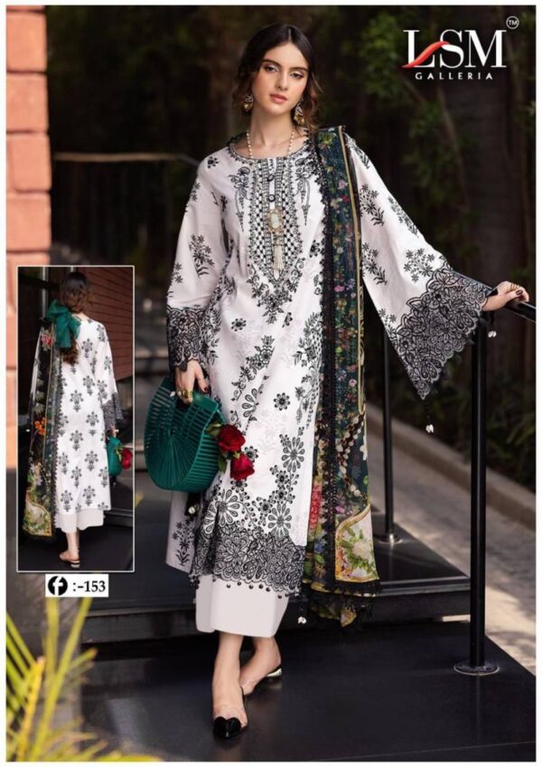 Lsm Firdous Queen Vol 15 Heavy Lawn Cotton Dress Material Catalog Wholesale Collection - Image 5