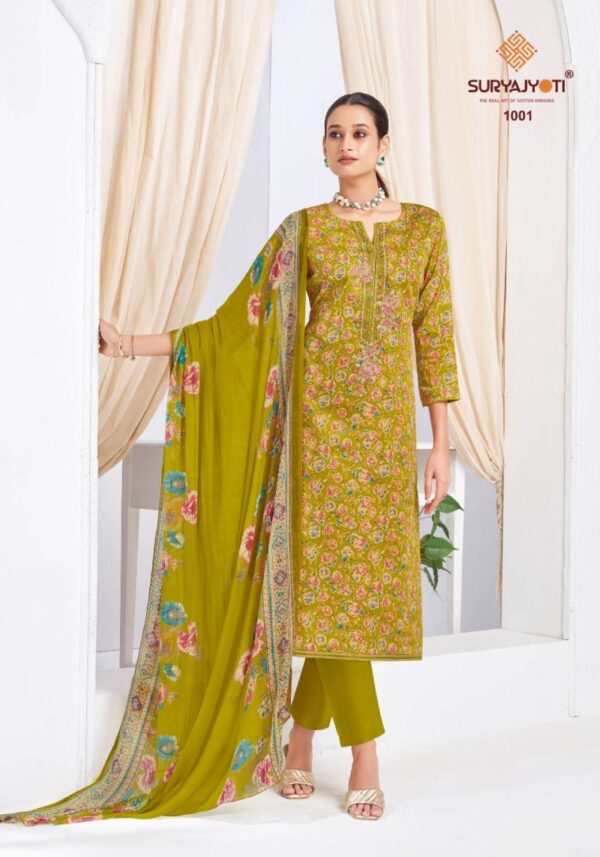 Suryajyoti Kalpana Vol 1 Jam Satin Printed Dress Material Catalog Wholesale Collection - Image 2