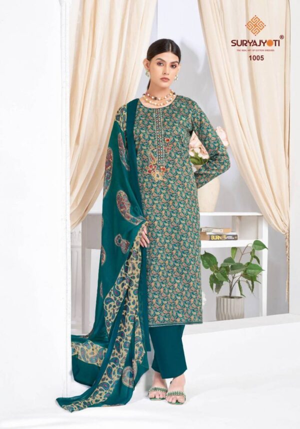 Suryajyoti Kalpana Vol 1 Jam Satin Printed Dress Material Catalog Wholesale Collection - Image 5