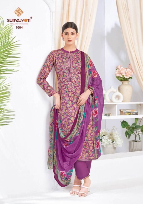 Suryajyoti Kalpana Vol 1 Jam Satin Printed Dress Material Catalog Wholesale Collection - Image 6