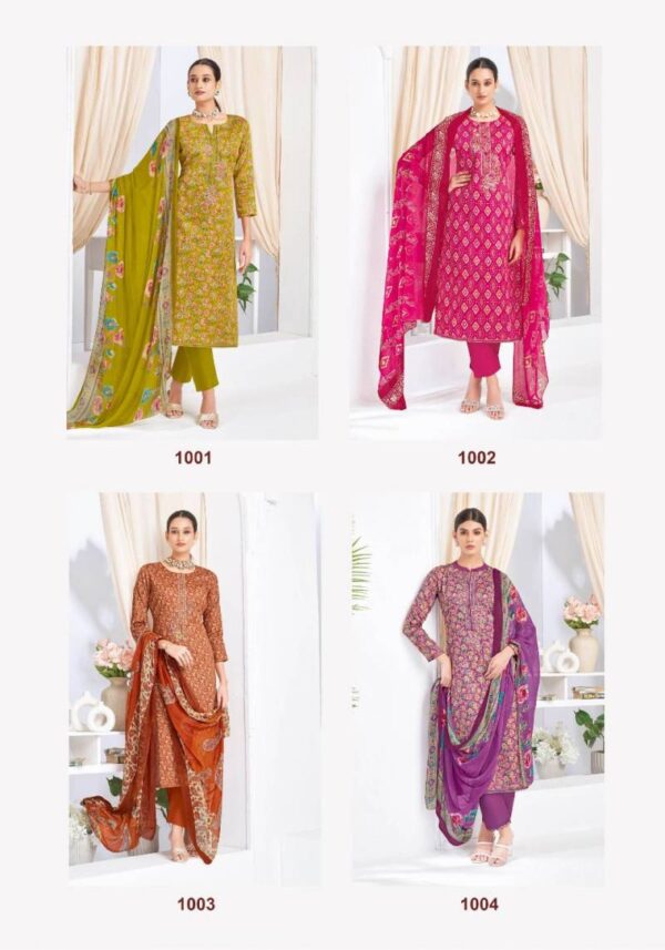 Suryajyoti Kalpana Vol 1 Jam Satin Printed Dress Material Catalog Wholesale Collection - Image 8