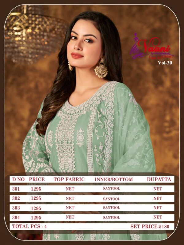 Vaani Vol 30 Net Designer Salwar Suit Catalog Wholesale Collection - Image 6