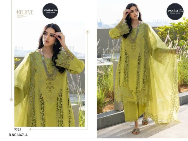 Mehboob Tex 1667 A And B Lawn Cotton Pakistani Salwar Suits Catalog Wholesale Collection - Image 4