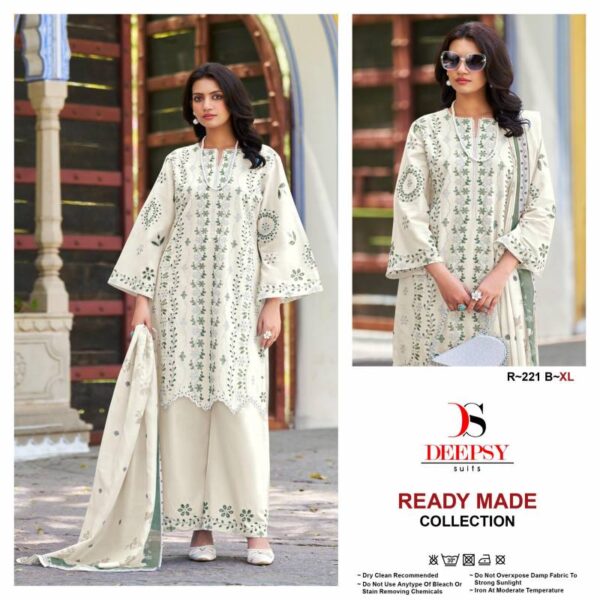 Deepsy R 221 Cotton Readymade Pakistani Salwar Kameez Catalog Wholesale Collection - Image 2