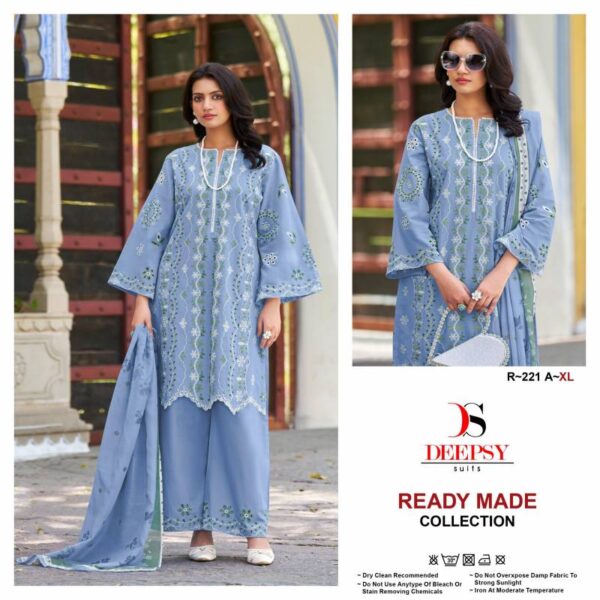 Deepsy R 221 Cotton Readymade Pakistani Salwar Kameez Catalog Wholesale Collection - Image 3