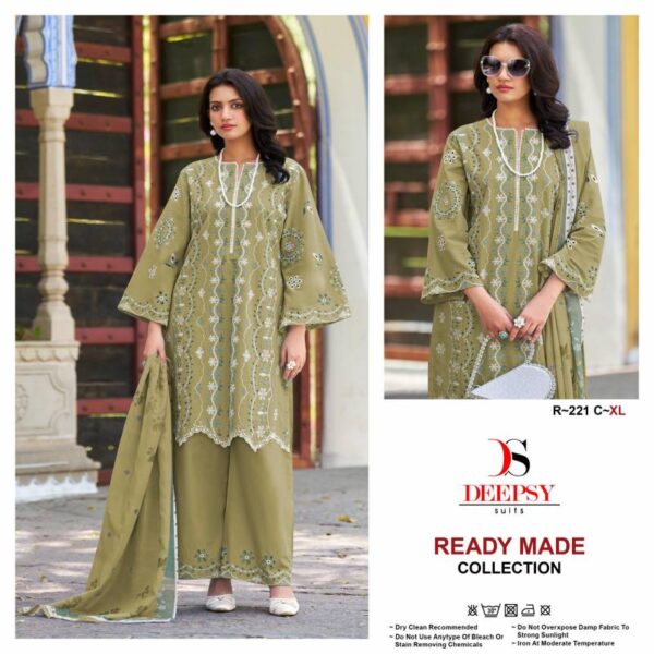 Deepsy R 221 Cotton Readymade Pakistani Salwar Kameez Catalog Wholesale Collection - Image 5