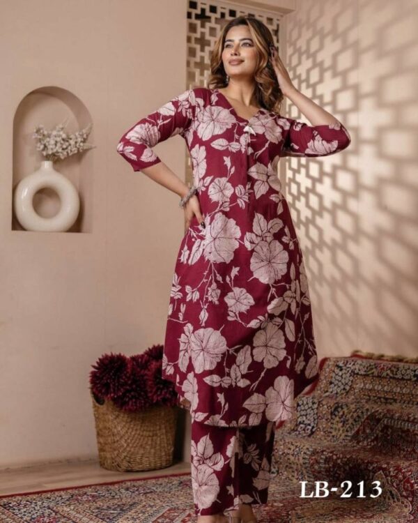 Lb Belliza Vol 3 Poly Rayon Digital Print Kurti With Bottom Catalog Wholesale Collection - Image 2