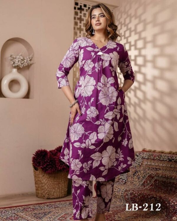 Lb Belliza Vol 3 Poly Rayon Digital Print Kurti With Bottom Catalog Wholesale Collection - Image 3