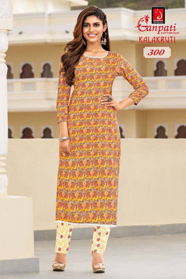 Ganpati Kalakruti Vol 1 Casual Wear Cotton Printed Kurtis Catalog Wholesale Collection - Image 2