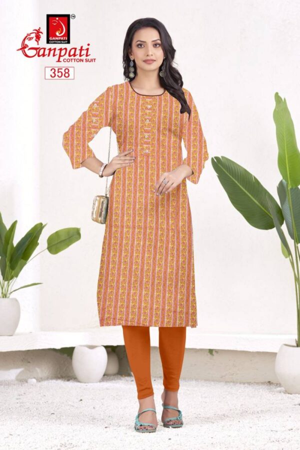 Ganpati Kalakruti Vol 1 Casual Wear Cotton Printed Kurtis Catalog Wholesale Collection - Image 5