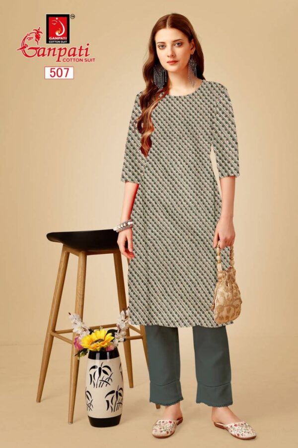 Ganpati Kalakruti Vol 1 Casual Wear Cotton Printed Kurtis Catalog Wholesale Collection - Image 7