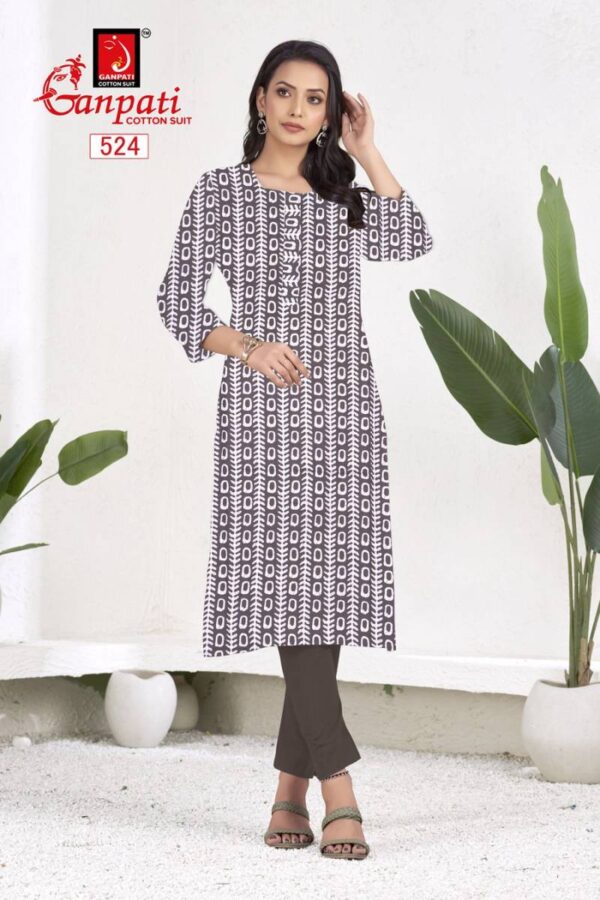 Ganpati Kalakruti Vol 1 Casual Wear Cotton Printed Kurtis Catalog Wholesale Collection - Image 3