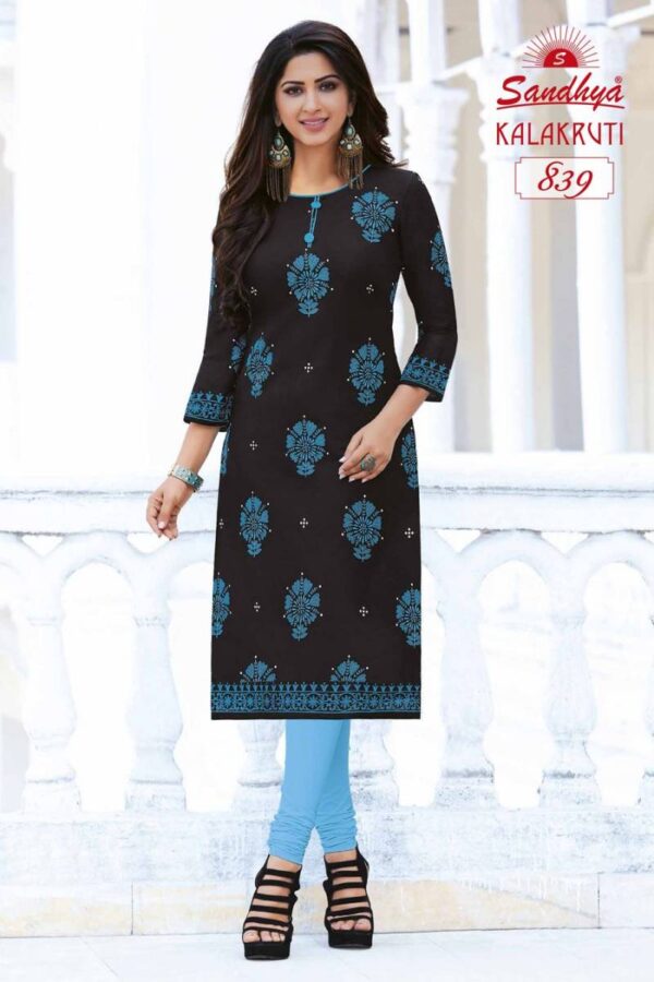 Ganpati Kalakruti Vol 1 Casual Wear Cotton Printed Kurtis Catalog Wholesale Collection - Image 11