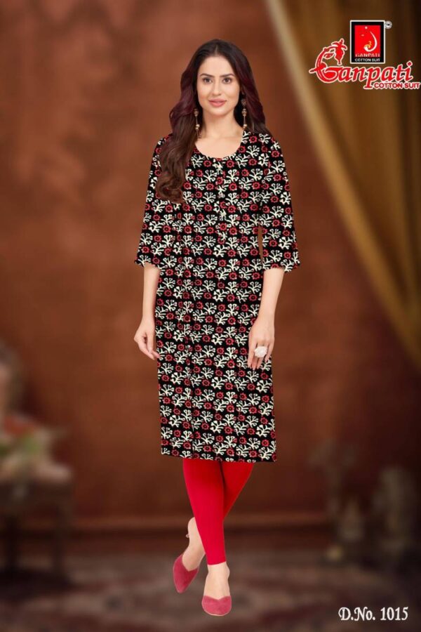 Ganpati Kalakruti Vol 1 Casual Wear Cotton Printed Kurtis Catalog Wholesale Collection - Image 12