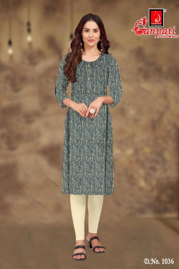 Ganpati Kalakruti Vol 1 Casual Wear Cotton Printed Kurtis Catalog Wholesale Collection - Image 14
