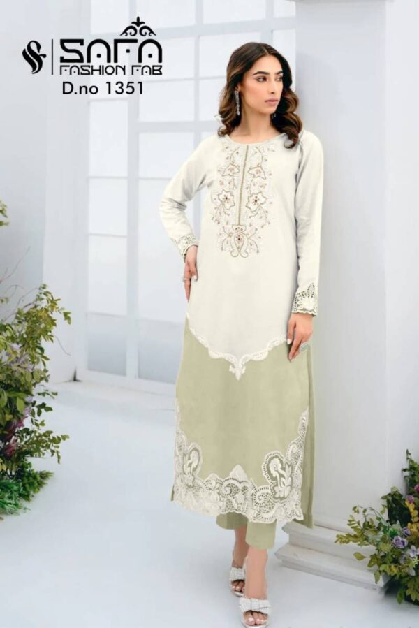 Safa Fashion Fab 1351 Tunic Pakistani Ready Made Suit Catalog Wholesale Collection