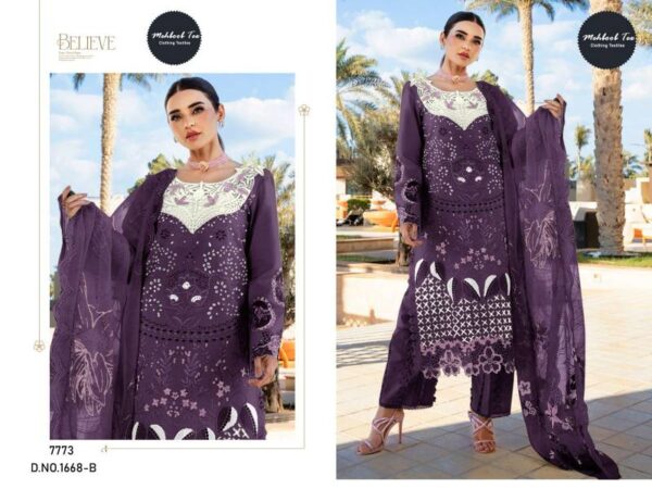 Mehboob Tex 1668 A And B Cotton Dupatta Pakistani Salwar Suits Catalog Wholesale Collection - Image 3