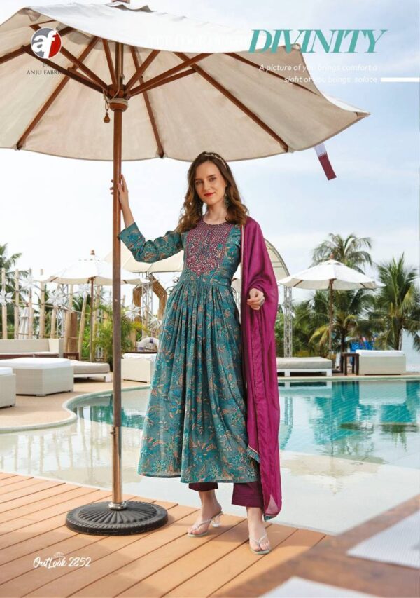 Af Outlook Viscose Blended Kurti Bottom With Dupatta Catalog Wholesale Collection - Image 2