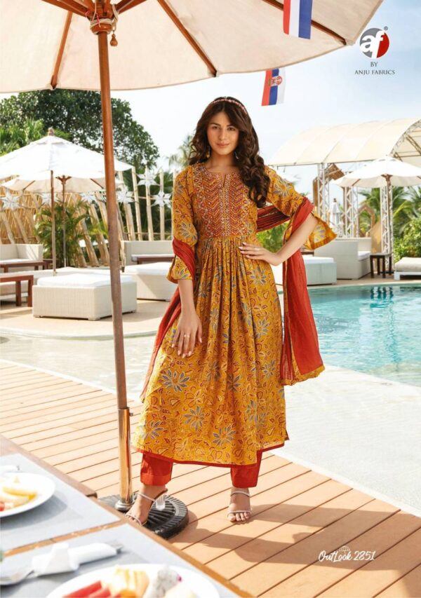 Af Outlook Viscose Blended Kurti Bottom With Dupatta Catalog Wholesale Collection - Image 3