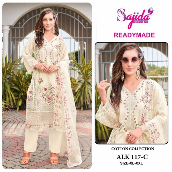 Sajida 117 A To D Readymade Pakistani Salwar Kameez Catalog Wholesale Collection - Image 5