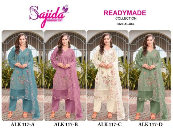 Sajida 117 A To D Readymade Pakistani Salwar Kameez Catalog Wholesale Collection - Image 6