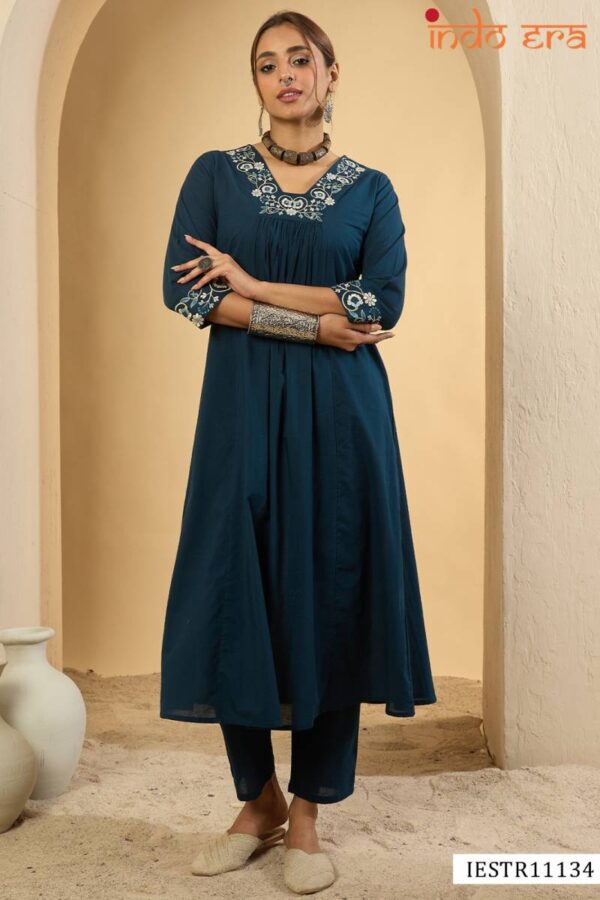 Indo Era 2572 Cotton Printed Stylish Kurti WIth Bottom Catalog Wholesale Collection - Image 2