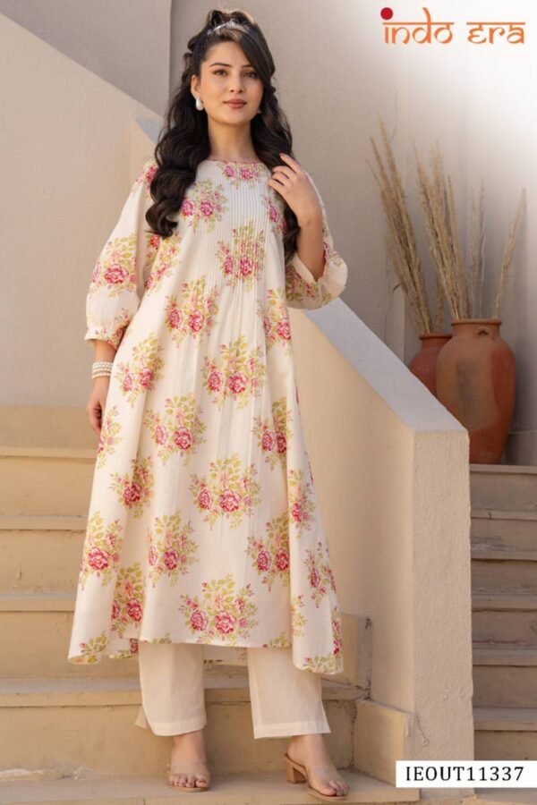 Indo Era 2572 Cotton Printed Stylish Kurti WIth Bottom Catalog Wholesale Collection