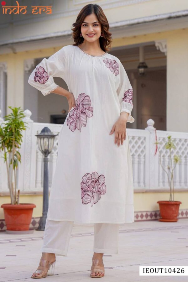 Indo Era 2572 Cotton Printed Stylish Kurti WIth Bottom Catalog Wholesale Collection - Image 3