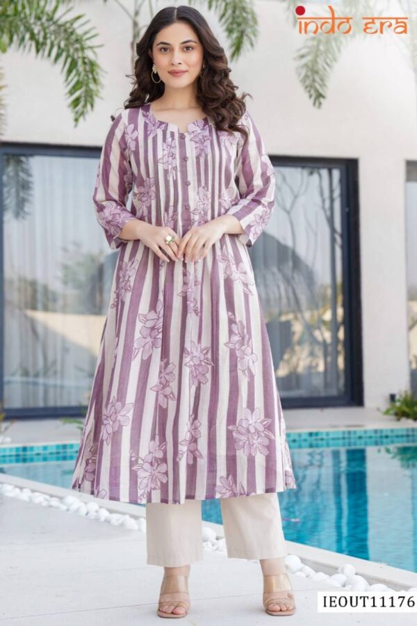 Indo Era 2572 Cotton Printed Stylish Kurti WIth Bottom Catalog Wholesale Collection - Image 5
