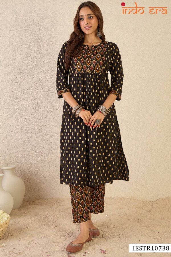 Indo Era 2573 Beautiful Cotton Printed Kurti WIth Bottom Catalog Wholesale Collection - Image 2