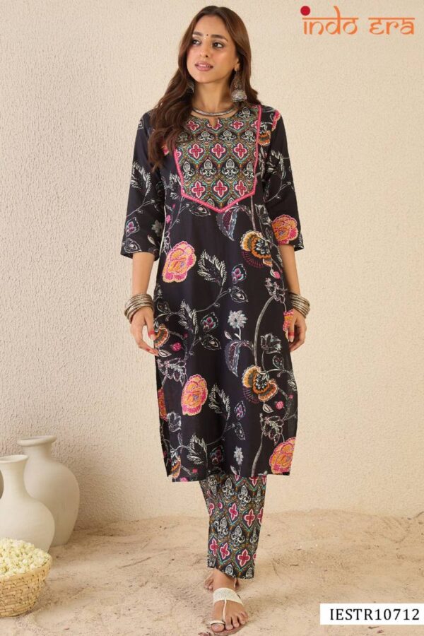 Indo Era 2573 Beautiful Cotton Printed Kurti WIth Bottom Catalog Wholesale Collection - Image 3