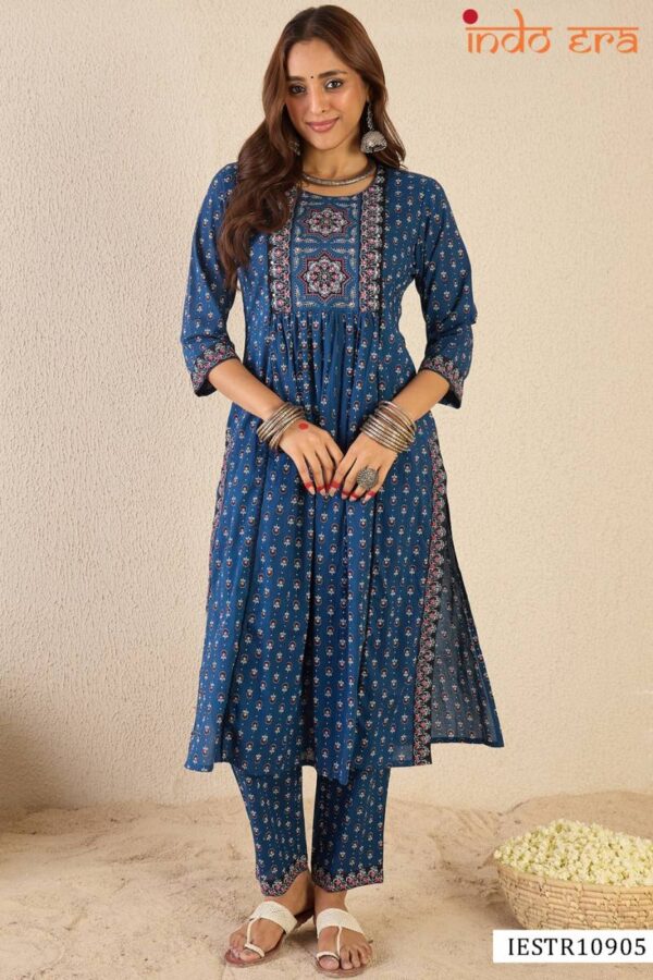 Indo Era 2573 Beautiful Cotton Printed Kurti WIth Bottom Catalog Wholesale Collection - Image 4