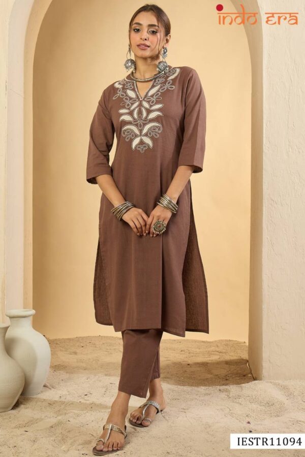 Indo Era 2573 Beautiful Cotton Printed Kurti WIth Bottom Catalog Wholesale Collection