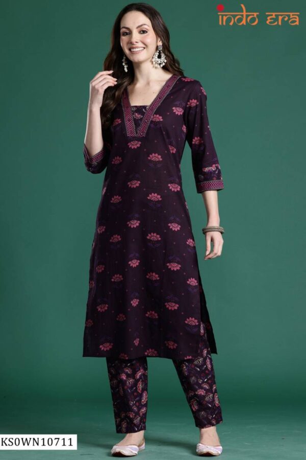 Indo Era 2573 Beautiful Cotton Printed Kurti WIth Bottom Catalog Wholesale Collection - Image 8
