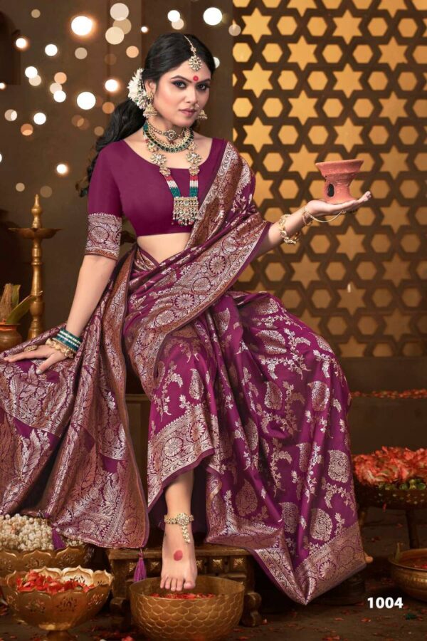 Saroj Tarika Silk Vol 2 Wedding Wear Stylish Silk Saree Catalog Wholesale Collection - Image 5