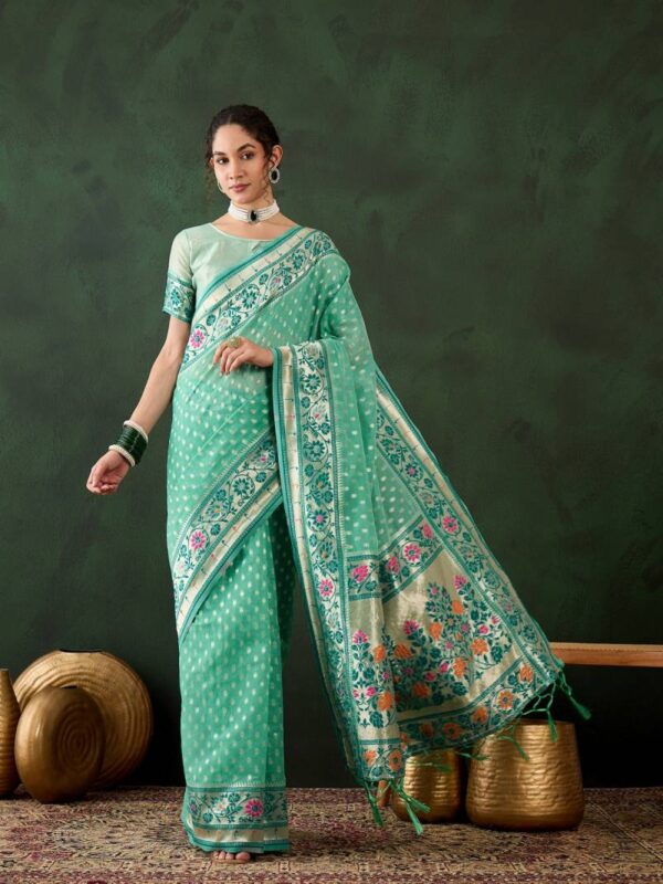 Color Set 8232 Festive Wear Cotton Silk Saree Catalog Wholesale Collection - Image 3