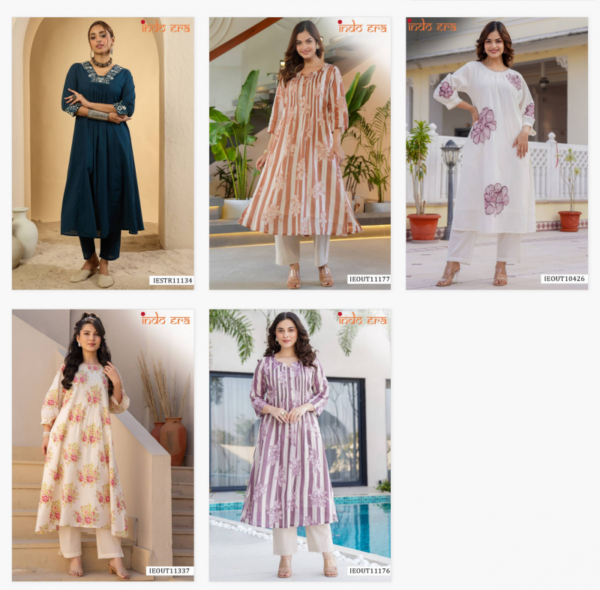 Indo Era 2572 Cotton Printed Stylish Kurti WIth Bottom Catalog Wholesale Collection - Image 6