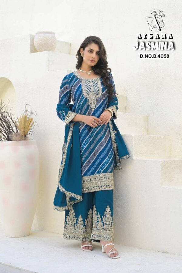 Afsana Jasmina Chinon Digital Print Readymade Salwar Suit Catalog Wholesale Collection - Image 2