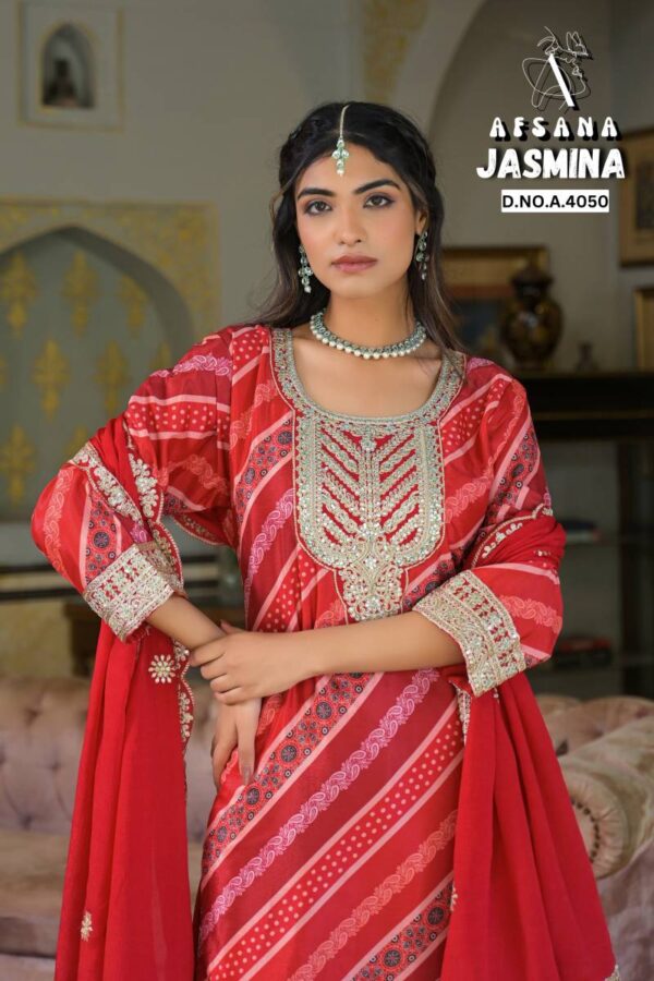 Afsana Jasmina Chinon Digital Print Readymade Salwar Suit Catalog Wholesale Collection - Image 6