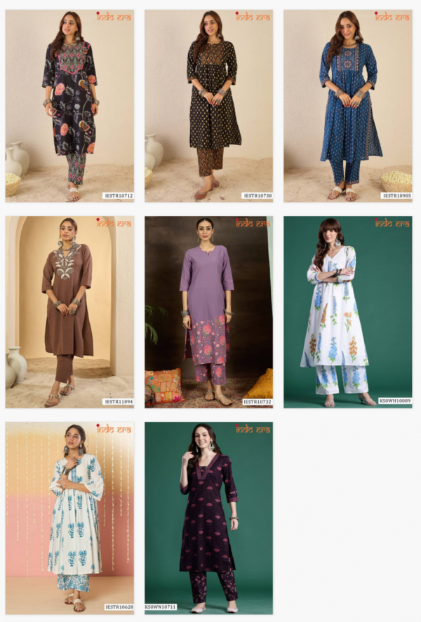 Indo Era 2573 Beautiful Cotton Printed Kurti WIth Bottom Catalog Wholesale Collection - Image 9