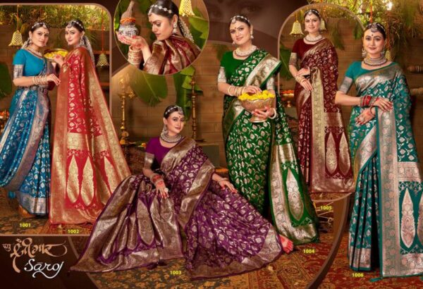 Saroj Tarika Silk Vol 1 Traditional Wear Silk Saree Catalog Wholesale Collection - Image 8