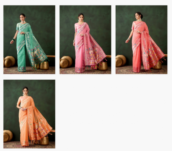 Color Set 8232 Festive Wear Cotton Silk Saree Catalog Wholesale Collection - Image 6