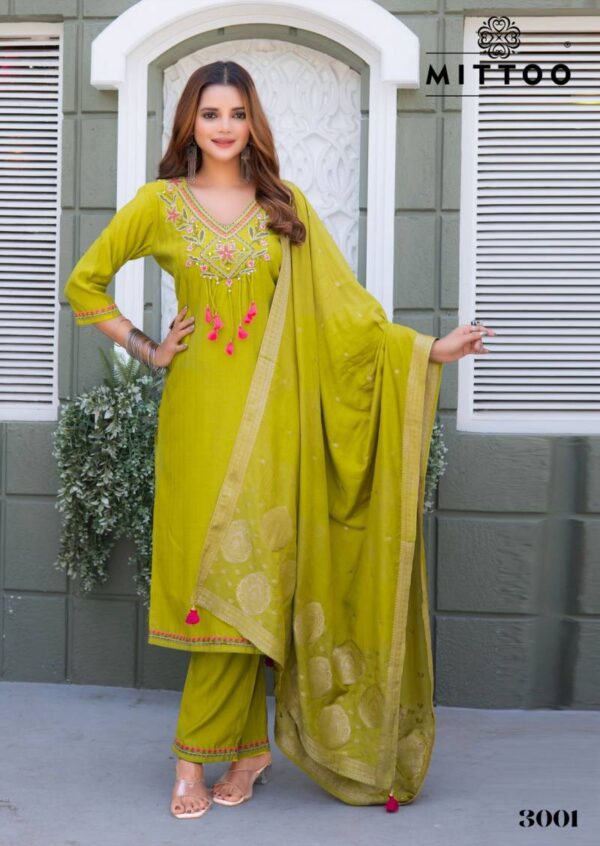 Mittoo Mansa Viscose Weaving Kurti Bottom With Dupatta Catalog Wholesale Collection - Image 2