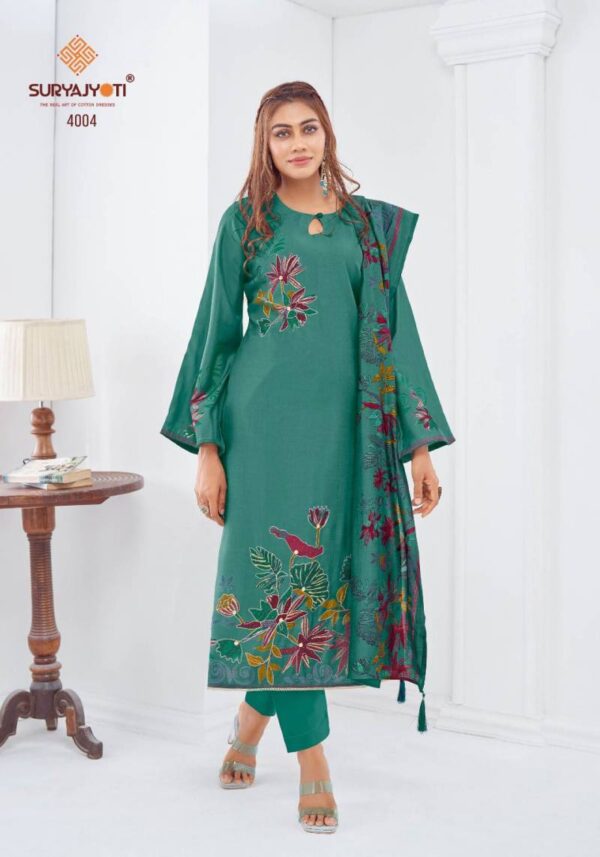 Suryajyoti Prabha Vol 4 Modal Discharge Printed Dress Material Catalog Wholesale Collection - Image 5