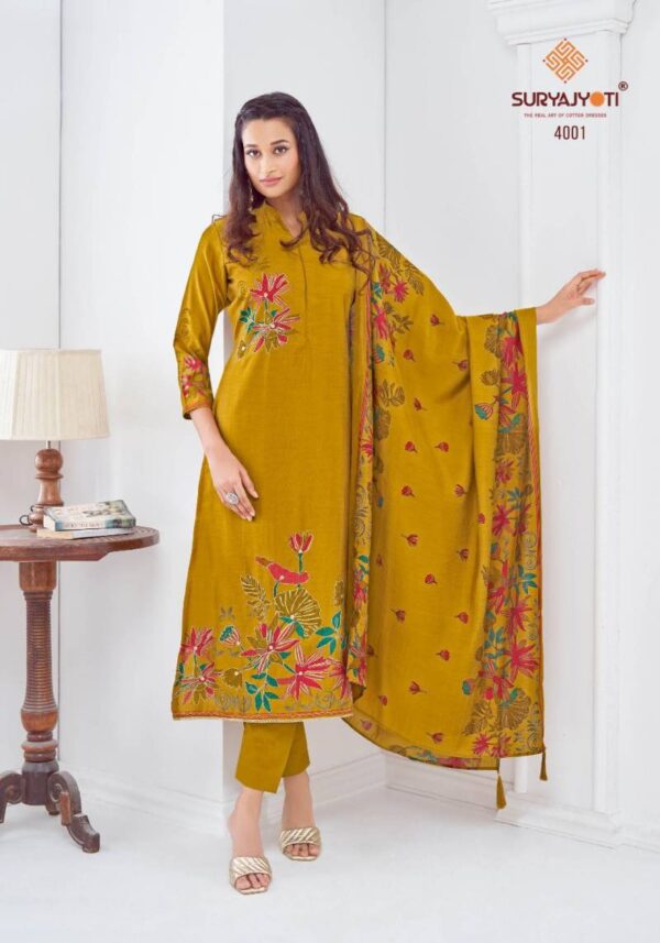 Suryajyoti Prabha Vol 4 Modal Discharge Printed Dress Material Catalog Wholesale Collection - Image 6